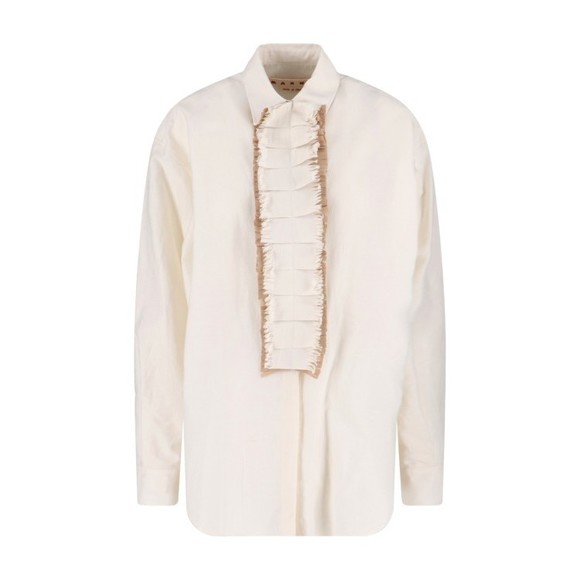 Marni Ruffle Shirt – Cream - NWT